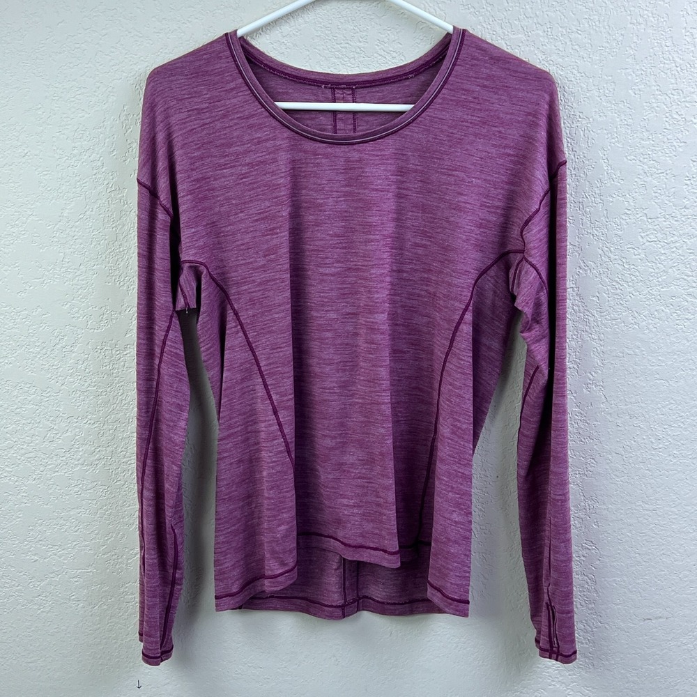 Lululemon Sweat Embrace Long Sleeve Shirt Women's 2* Pink Lightweight Top W3BG7S